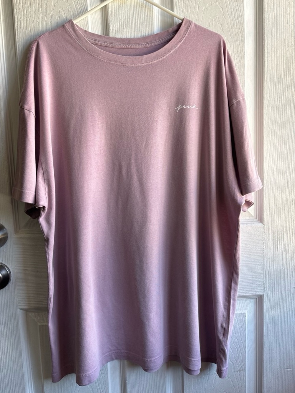 PINK Victoria's Secret OS Oversized Sleep Tee I Am Strong Rose/Mauve PJ.